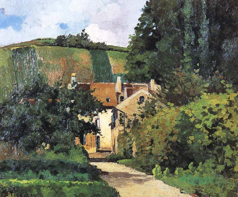 Camille Pissarro Pang plans scenery Schwarz oil painting picture